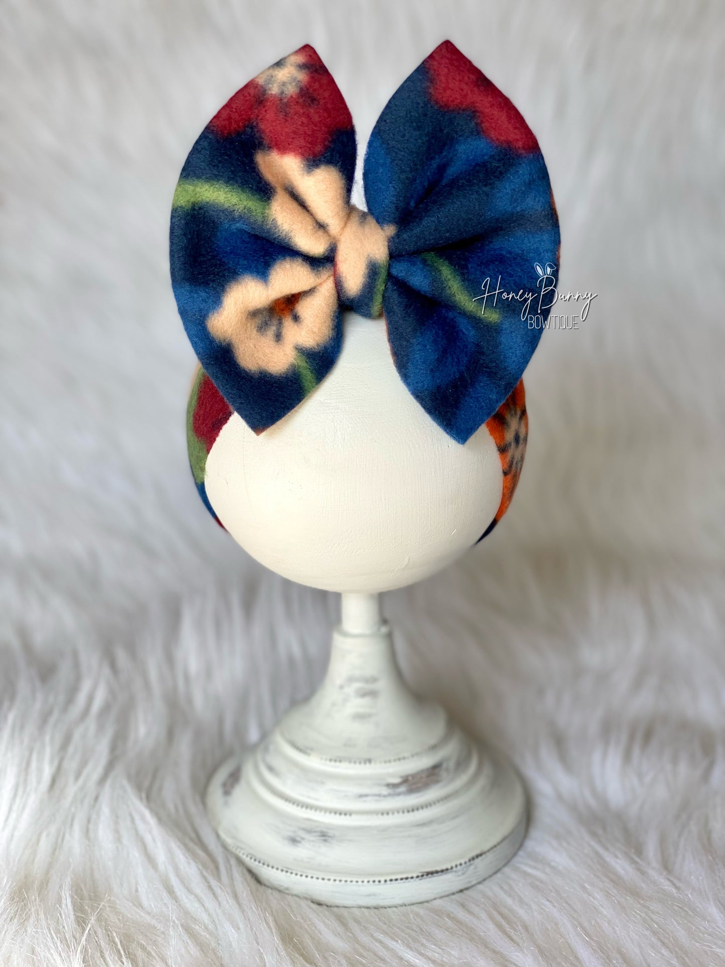 Navy Floral - Fleece