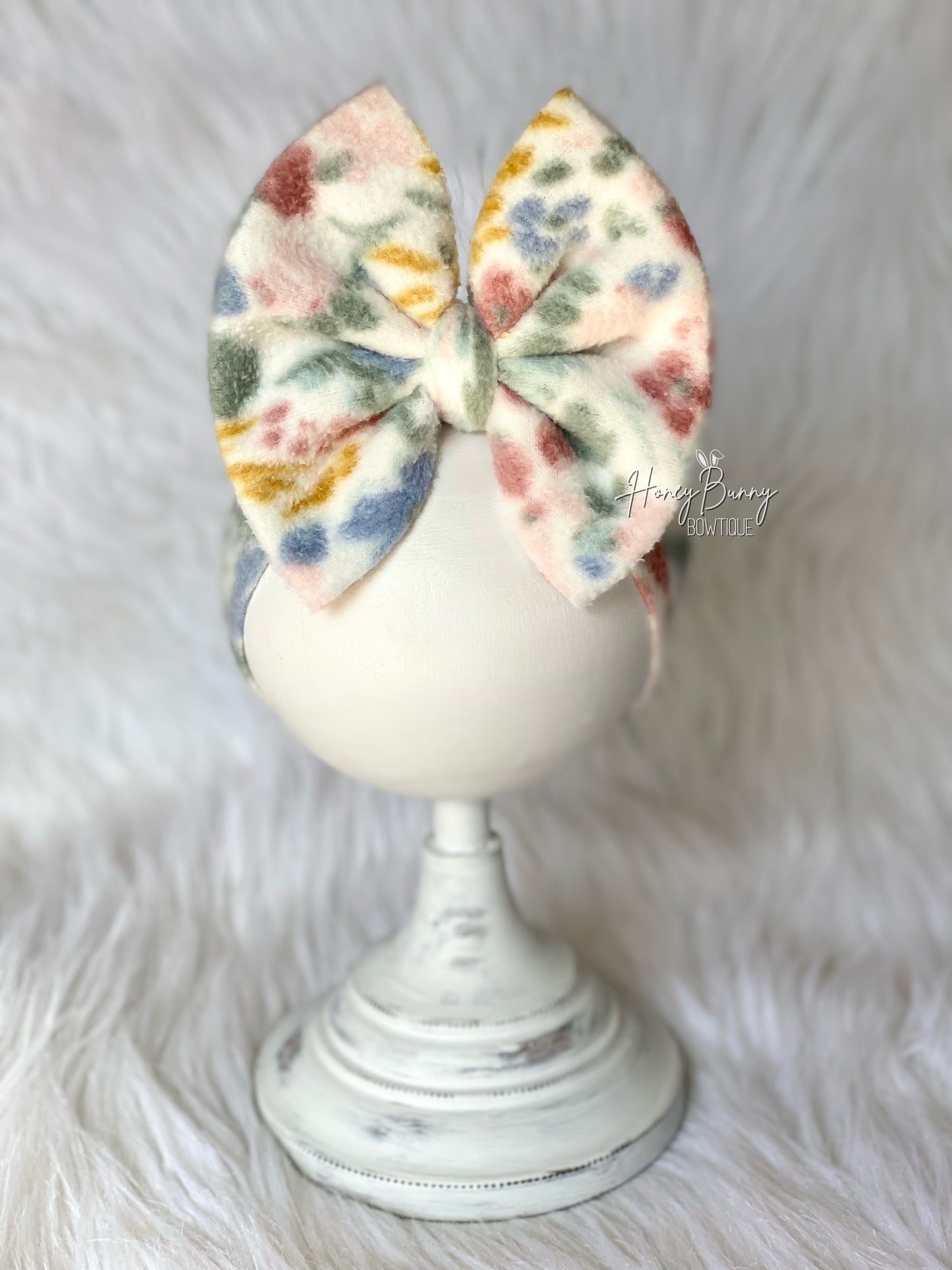 White Floral - Fleece