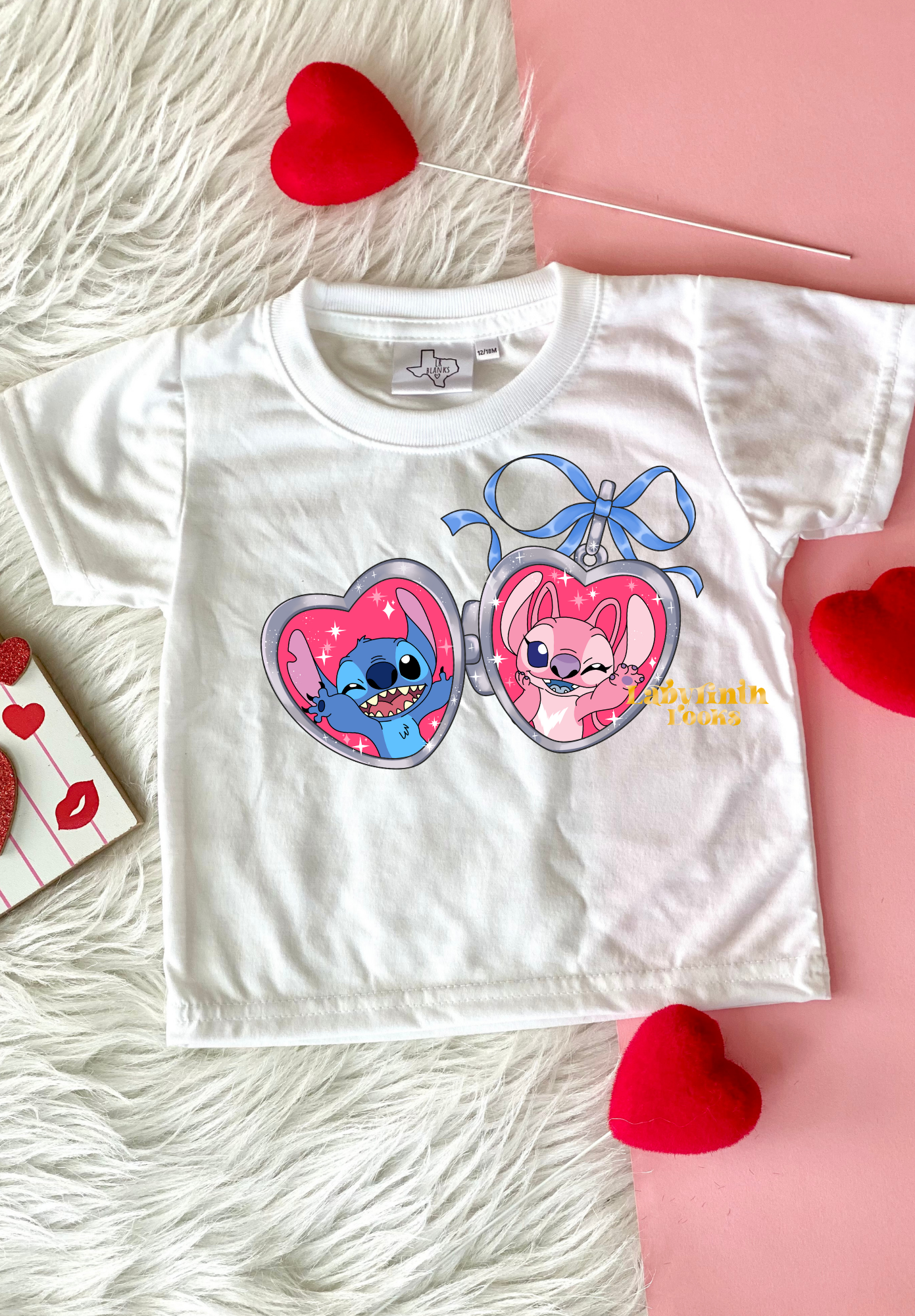 Stitch&Angel Locket - Tee/Onesie (Baby/Child)