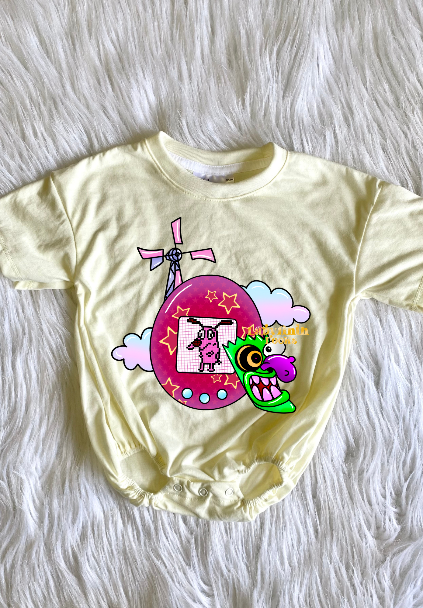 Courage Tamagotchi - Cream Bubble Romper