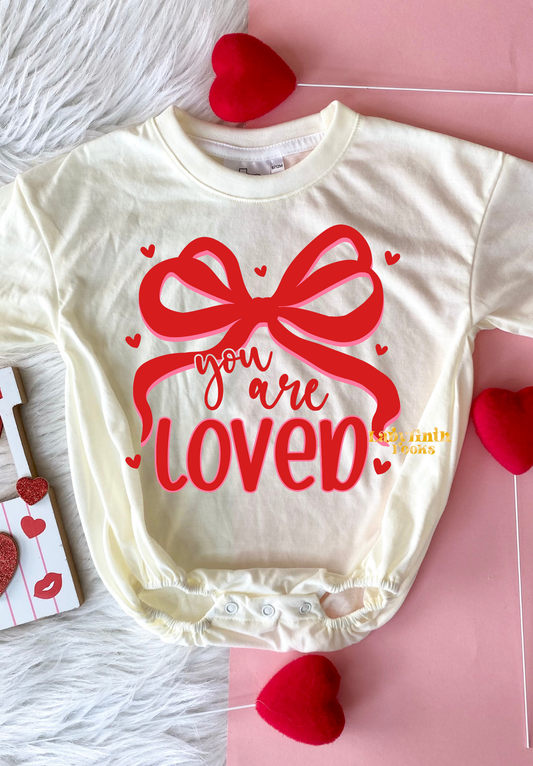 You are loved - Cream Bubble Romper