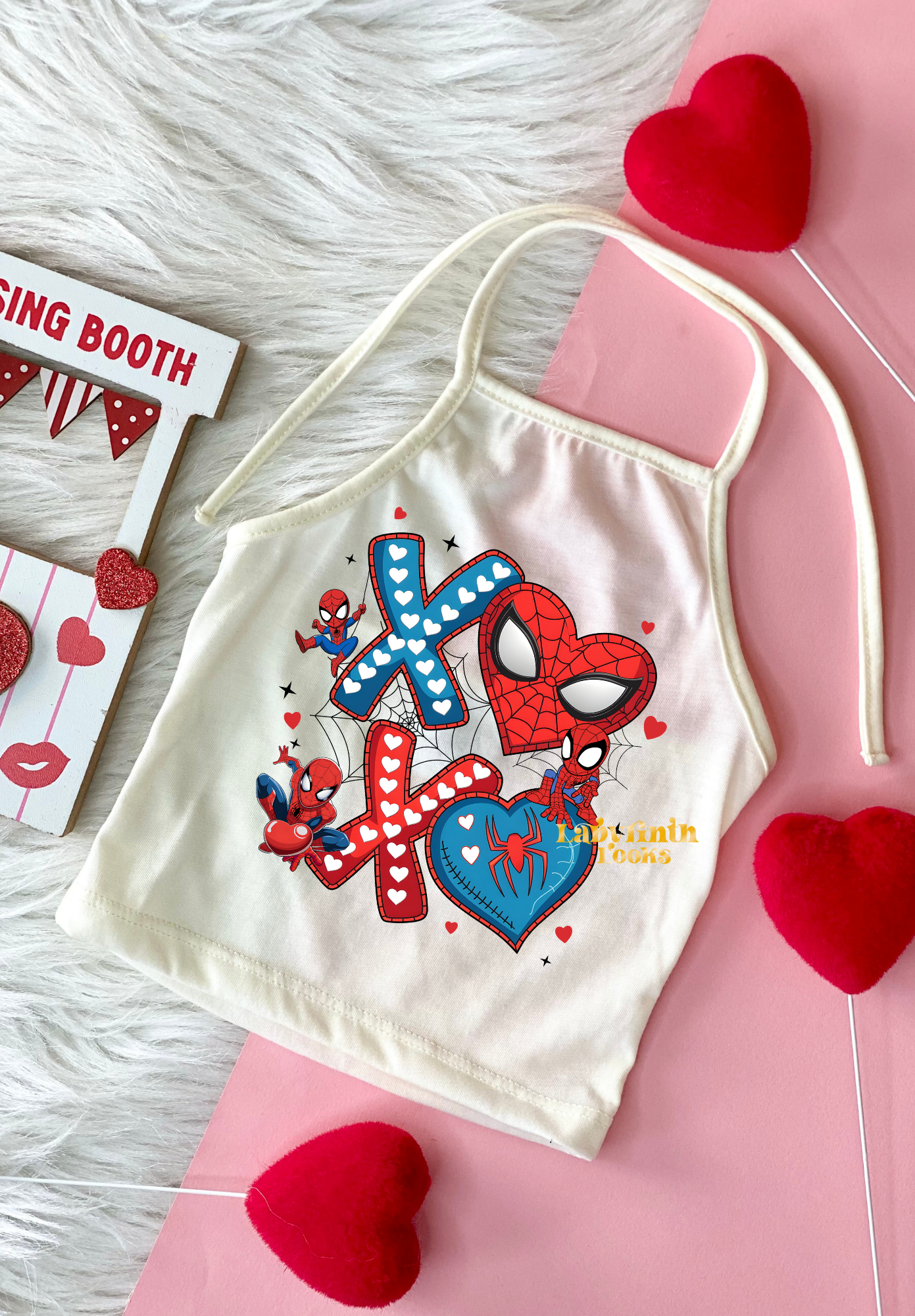 XO Spidey - Cream Halter (Baby/Child)