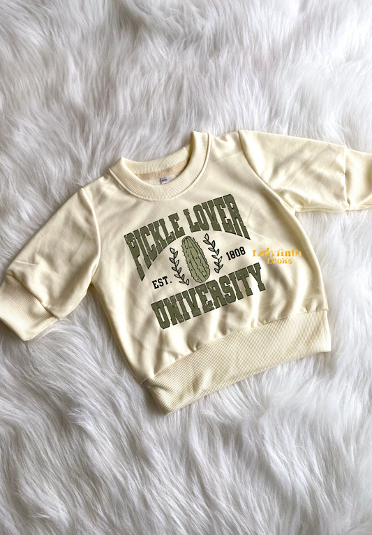 Pickle Lover University - Cream Sweater