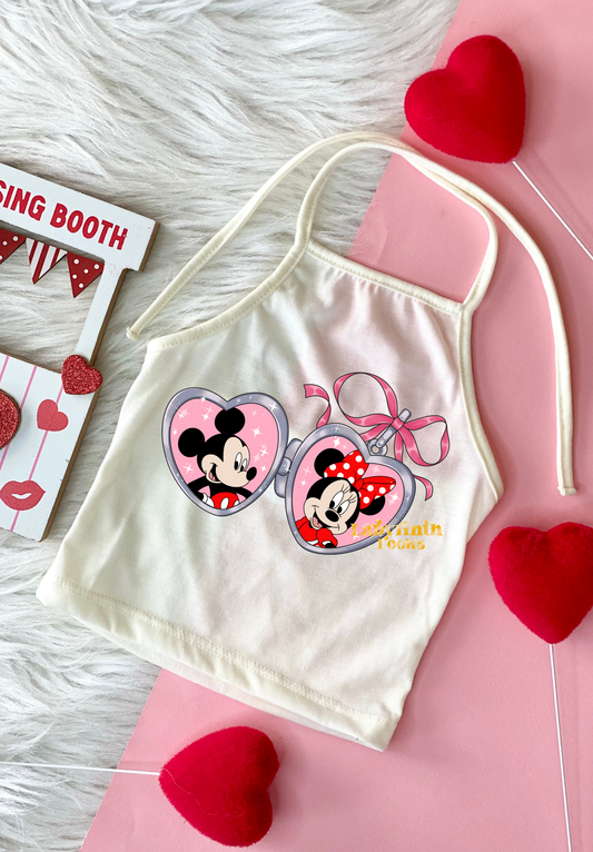 Minnie&Mickey Locket - Cream Halter (Baby/Child)