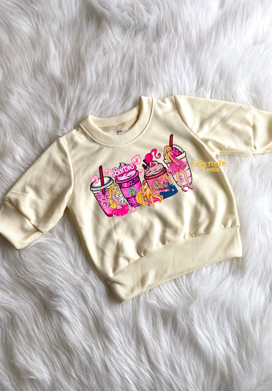 Barbie Drinks - Cream Sweater