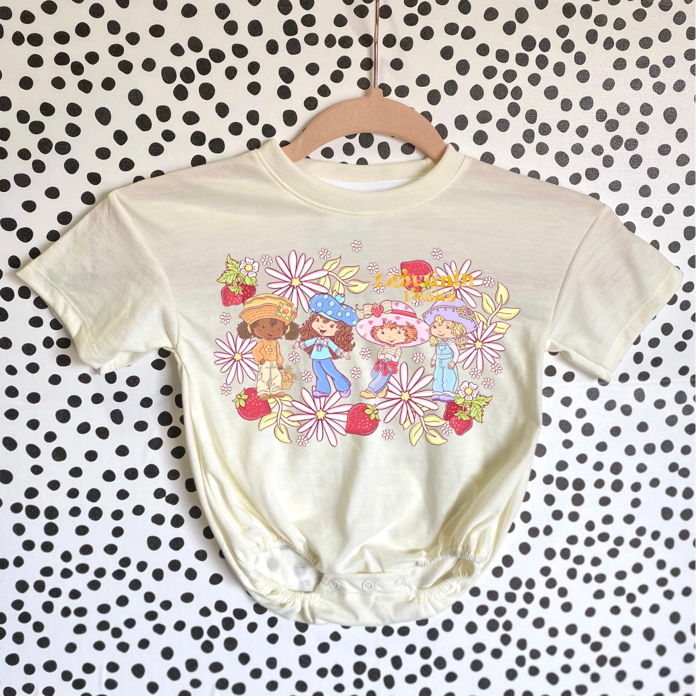 Strawberry Girls - Cream Bubble Romper