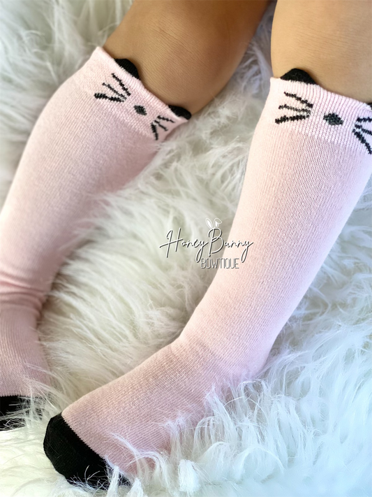 Pink Kitty - Knee High