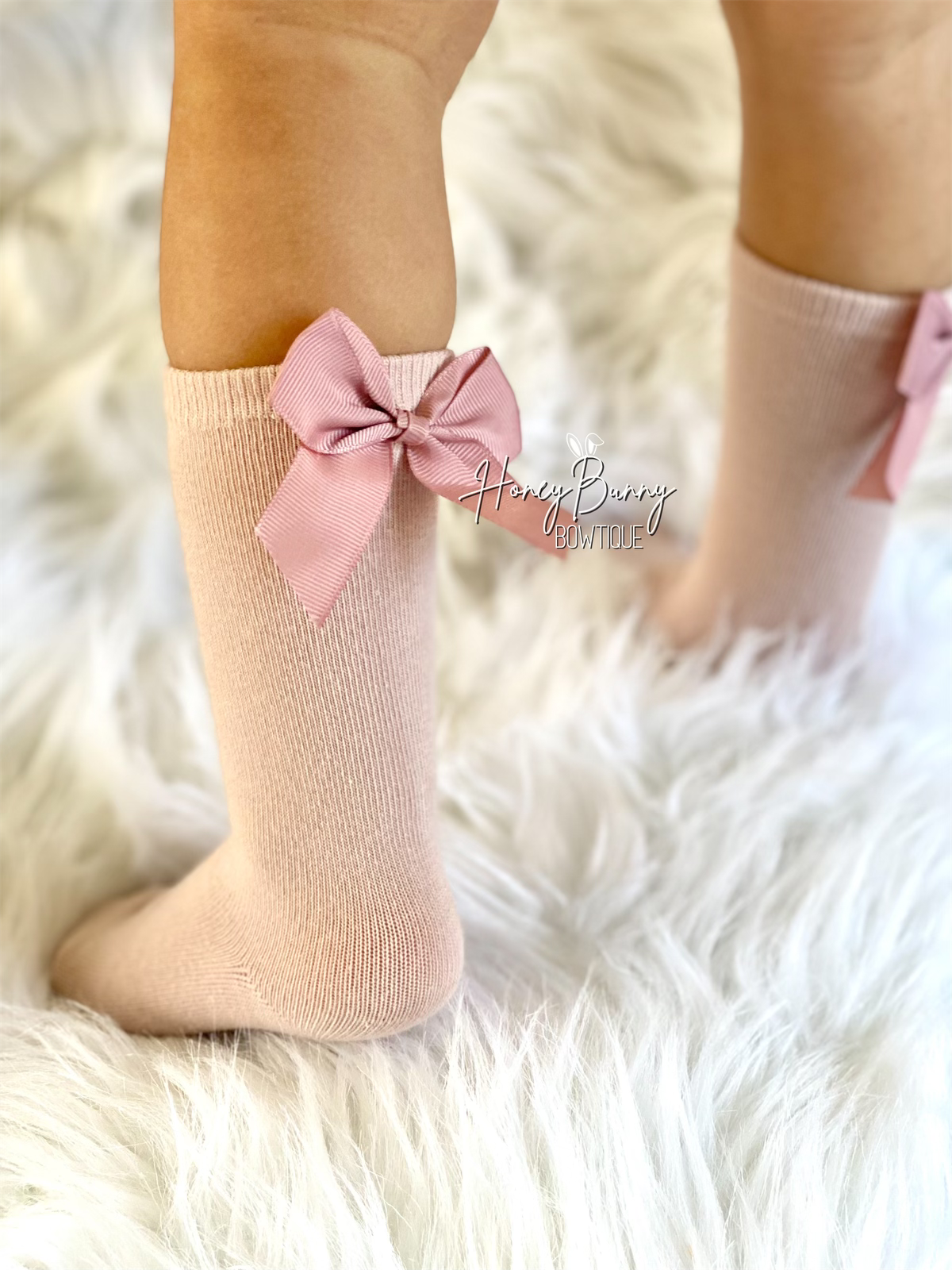 Blush Bow - Knee High